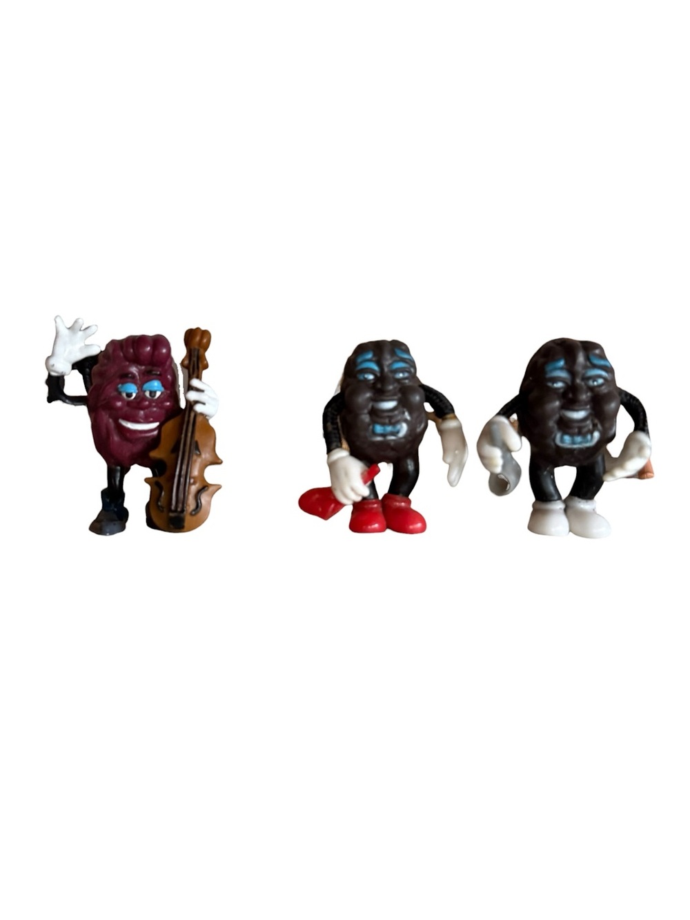 Vintage California raisins salt and pepper shakers plus figure